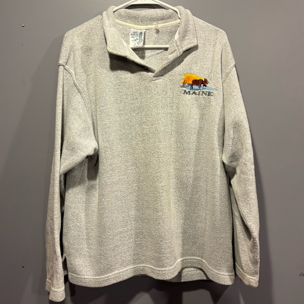 Gray Maine Pullover Sweatshirt